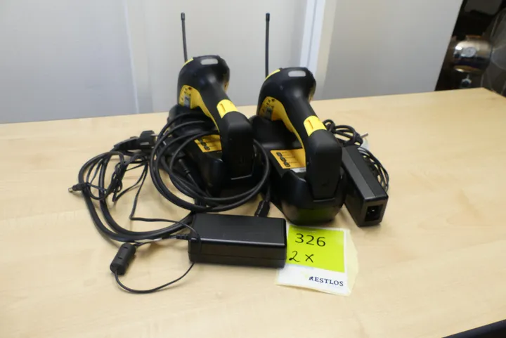 2x Datalogic PowerScan Handheld-Scanner mit Ladestation Modell: Datalogic PowerScan